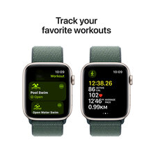 Смарт-часы APPLE Watch SE 2024 GPS 44mm Starlight Alum Lake Green Sp/Loop (MXEW3QH/A)