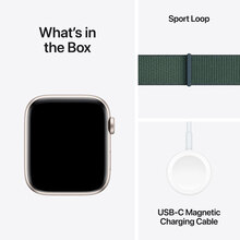 Смарт-годинник APPLE Watch SE 2024 GPS 40mm Starlight Alum Lake Green Sp/Loop (MXEH3QH/A)