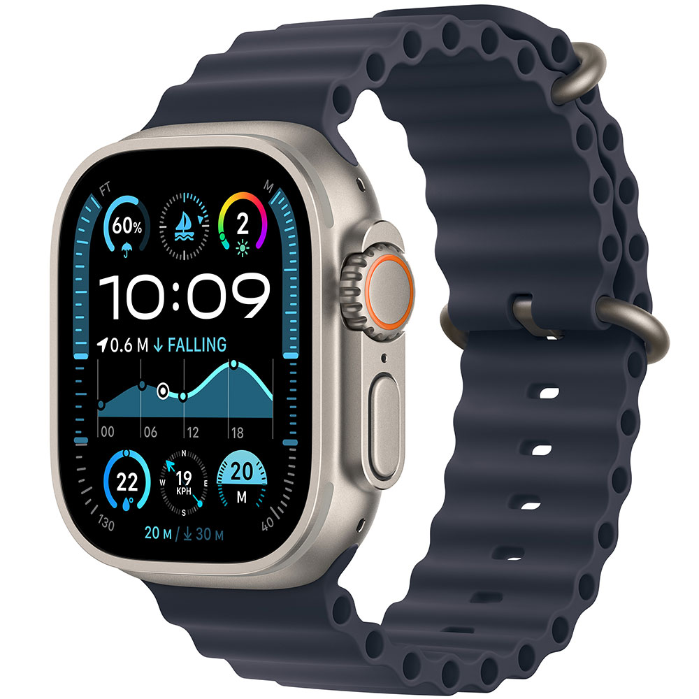 Смарт-часы APPLE Watch Ultra 2 GPS+Cellular, 49mm Natural Titan Navy Ocean&nbsp;Band (MX4D3UL/A)