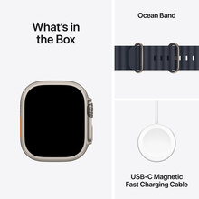 Смарт-часы APPLE Watch Ultra 2 GPS+Cellular, 49mm Natural Titan Navy Ocean&nbsp;Band (MX4D3UL/A)