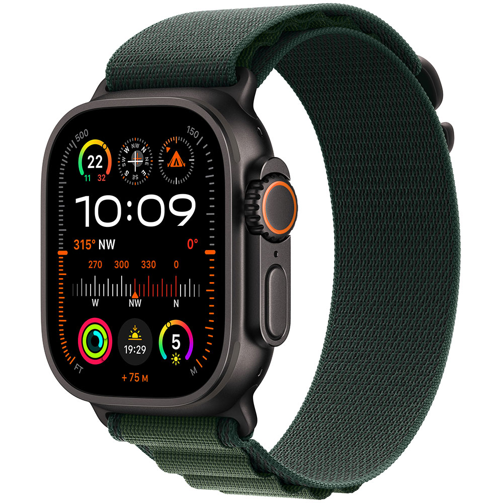 Смарт-часы APPLE Watch Ultra 2 GPS+Cellular, 49mm Black Titani Dark Green Al/Loop - S (MX4Q3UL/A)