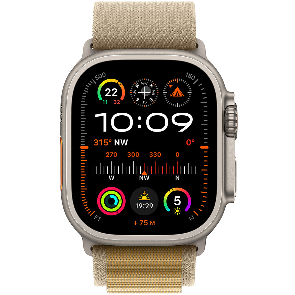 Смарт-годинник APPLE Watch Ultra 2 GPS+Cellular, 49mm Natural Titan Tan Alpine&Loop - L (MX4H3UL/A) Функціональність для дорослих