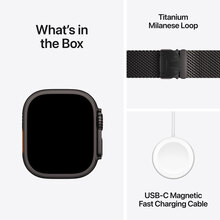 Смарт-годинник APPLE Watch Ultra 2 GPS+Cellular, 49mm Black Titan Black Titan Mil/Loop - L (MX5V3UL/A)