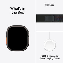 Смарт-годинник APPLE Watch Ultra 2 GPS+Cellular, 49mm Black Titan Black Trail & Loop - S/M (MX4U3UL/A)