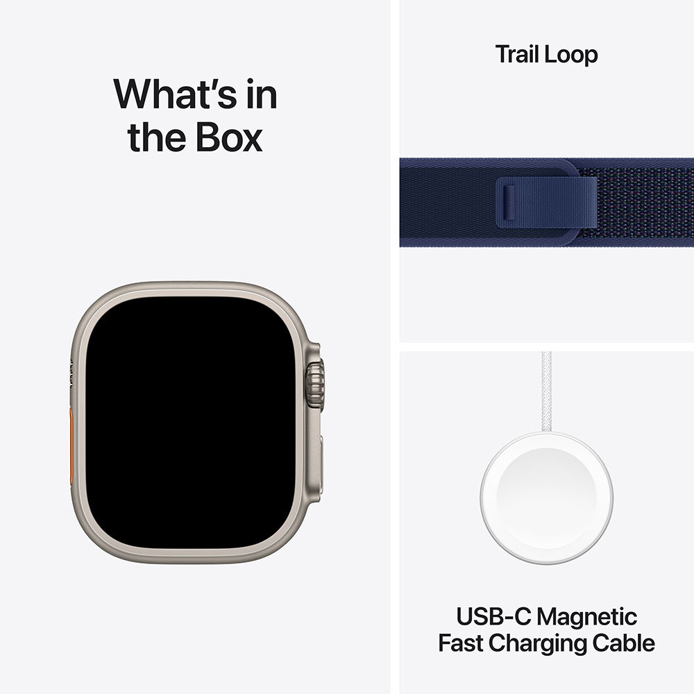 Покупка Смарт-годинник APPLE Watch Ultra 2 GPS+Cellular, 49mm Natural Titan Blue Trail Loop - M/L (MX4L3UL/A)