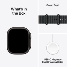 Смарт-годинник APPLE Watch Ultra 2 GPS+Cellular 49mm Black Titan Black Ocean Band (MX4P3UL/A)