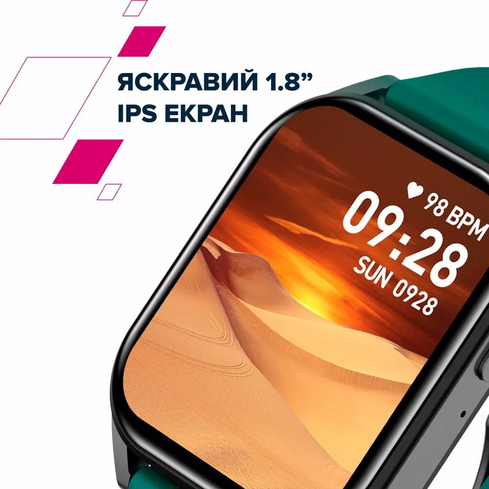 Смарт-часы CANYON Chatter SW-58 BT-CALL Black Green (CNS-SW58BG) Вид деятельности велоспорт