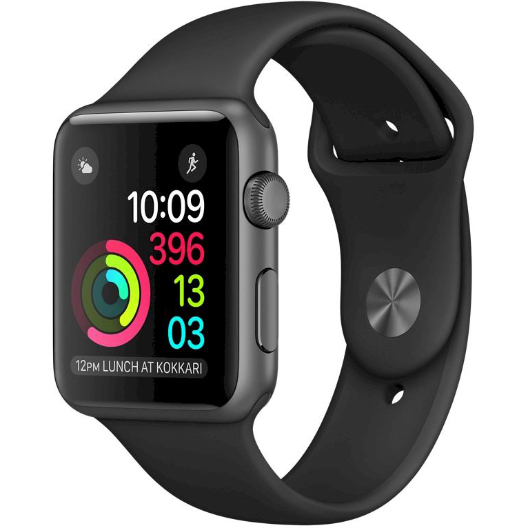 Смарт-часы Apple Watch Series 1 42mm Space Grey Aluminium Case with Black Sport Band (MP032FS/A)