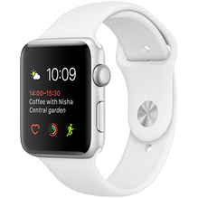 Смарт-часы Apple Watch Series 1 42mm Silver Aluminium Case with White Sport Band (MNNL2FS/A)