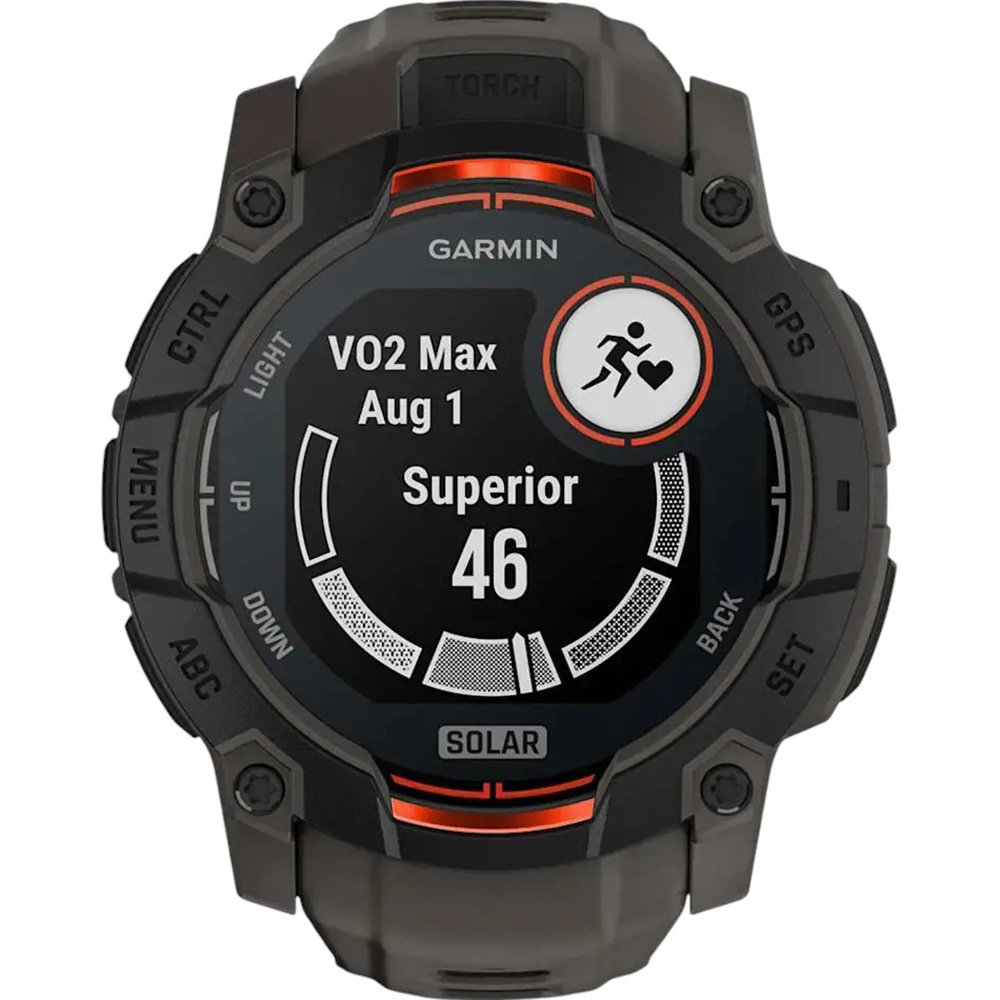 Фото 14 Смарт-часы GARMIN Instinct 3 Solar (50 мм) Black with Charcoal Band (010-02935-00)