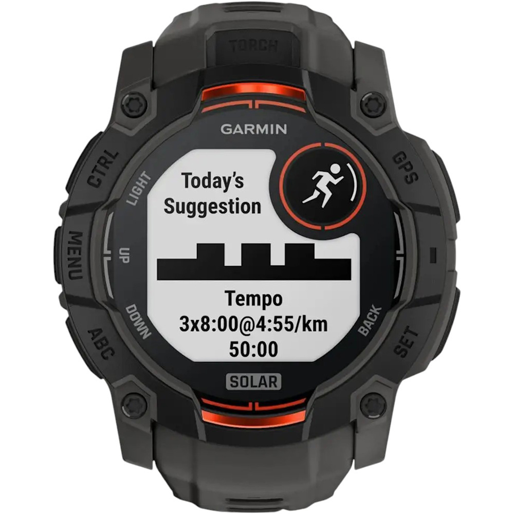 Изображение Смарт-часы GARMIN Instinct 3 Solar (50 мм) Black with Charcoal Band (010-02935-00)