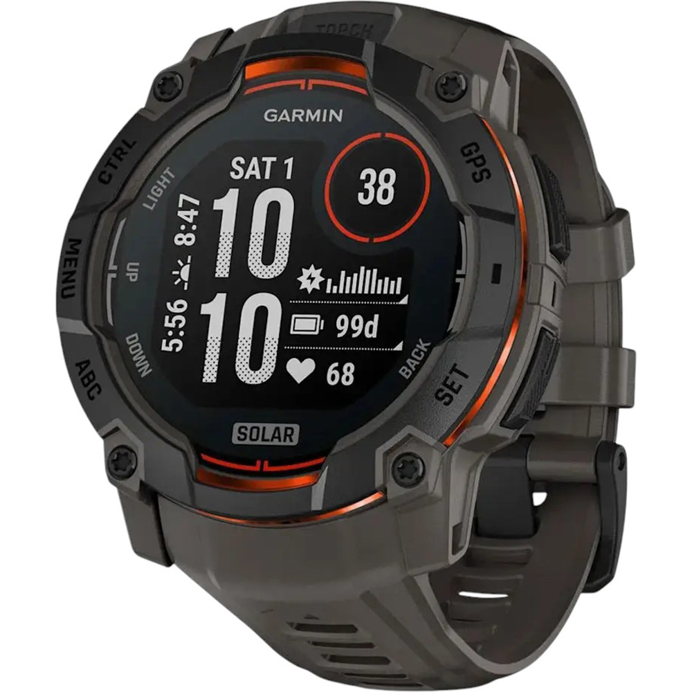 Смарт-часы GARMIN Instinct 3 Solar (50 мм) Black with Charcoal Band (010-02935-00) Операционная система другая