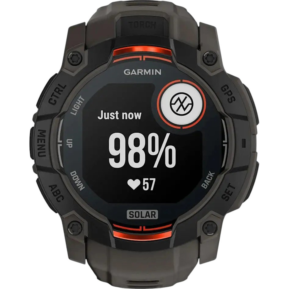 Фото Смарт-часы GARMIN Instinct 3 Solar (50 мм) Black with Charcoal Band (010-02935-00)