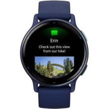 Смарт-годинник GARMIN Vivoactive 5 Metallic Navy Aluminium Bezel Navy Case (010-02862-12)