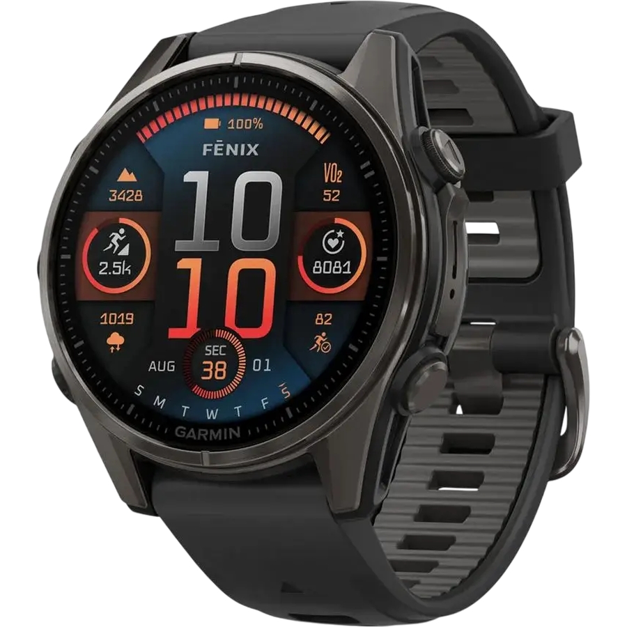 Смарт-годинник GARMIN Fenix 8 Amoled Sapphire Carbon Grey Titanium (010-02903-21)