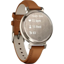 Смарт-годинник GARMIN Lily 2 Classic Cream Gold, Tan Leather Band (010-02839-02)