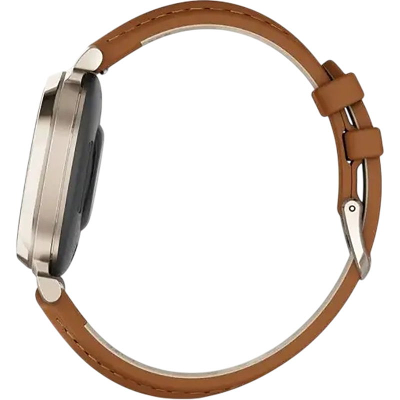 Фото Смарт-годинник GARMIN Lily 2 Classic Cream Gold, Tan Leather Band (010-02839-02)