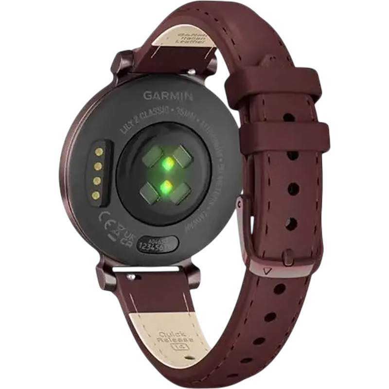 Фото Смарт-годинник GARMIN Lily 2 Classic Dark Bronze, Mulberry Leather Band (010-02839-03)