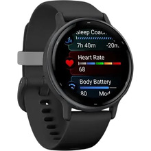 Смарт-годинник GARMIN Vivoactive 5 Slate Aluminium Bezel, Black Case (010-02862-10)