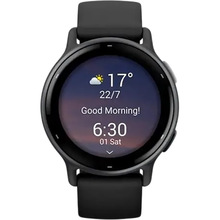 Смарт-годинник GARMIN Vivoactive 5 Slate Aluminium Bezel, Black Case (010-02862-10)