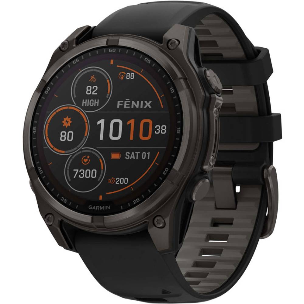 Смарт-часы GARMIN Fenix 8 Solar 47mm Sapphire Carbon Grey DLC Titanium (010-02906-11)