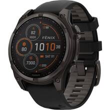 Смарт-годинник GARMIN Fenix 8 Solar 47mm Sapphire Carbon Grey DLC Titanium (010-02906-11)