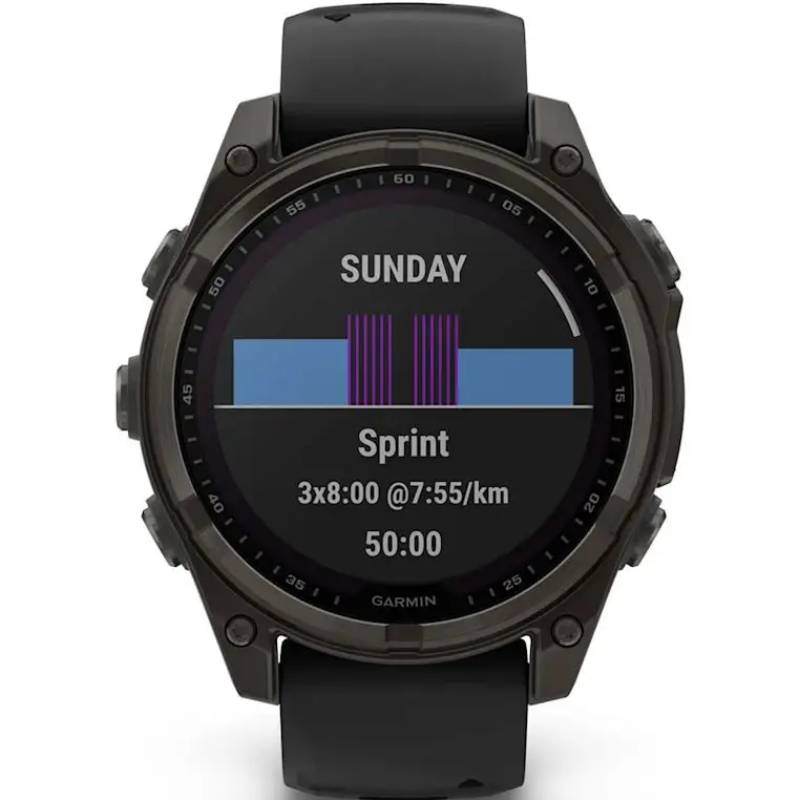 Смарт-часы GARMIN Fenix 8 Solar 47mm Sapphire Carbon Grey DLC Titanium (010-02906-11) Совместимость iOS (Apple)