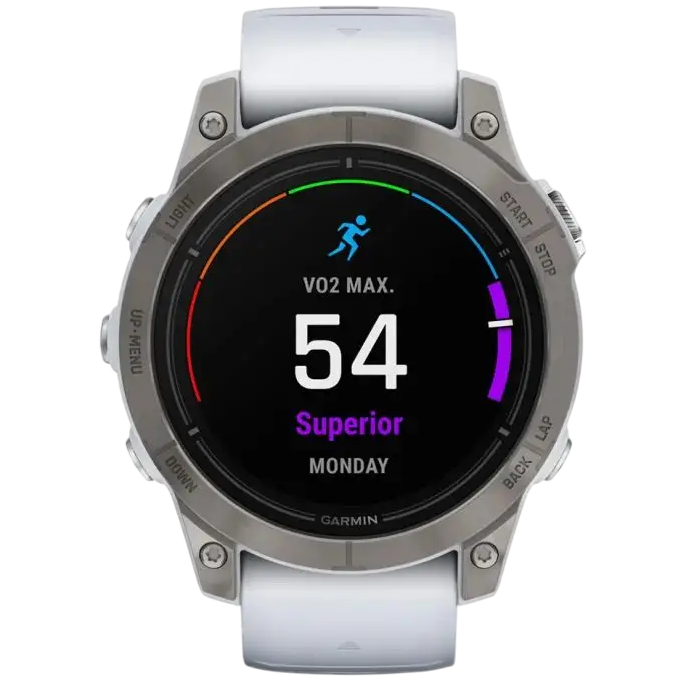 Фото Смарт-годинник GARMIN Epix Pro Gen 2 Sapphire Edition 47 мм Titan Whitestone Band (010-02803-21)