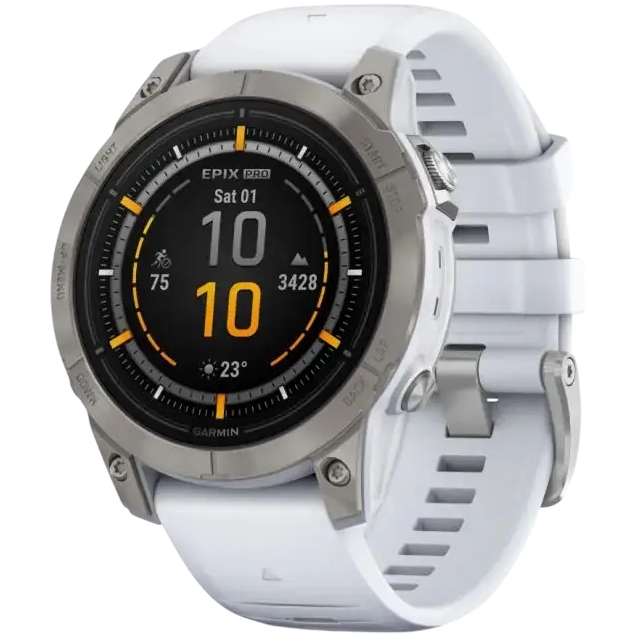 Смарт-часы GARMIN Epix Pro Gen 2 Sapphire Edition 47 мм Titan Whitestone Band (010-02803-21)