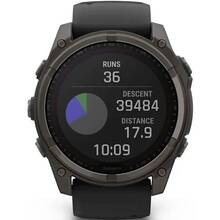 Смарт-годинник GARMIN Fenix 8 Solar 51mm Sapphire Carbon Grey DLC Titanium (010-02907-11)