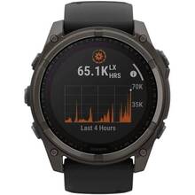 Смарт-годинник GARMIN Fenix 8 Solar 51mm Sapphire Carbon Grey DLC Titanium (010-02907-11)