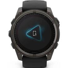 Смарт-годинник GARMIN Fenix 8 Solar 51mm Sapphire Carbon Grey DLC Titanium (010-02907-11)