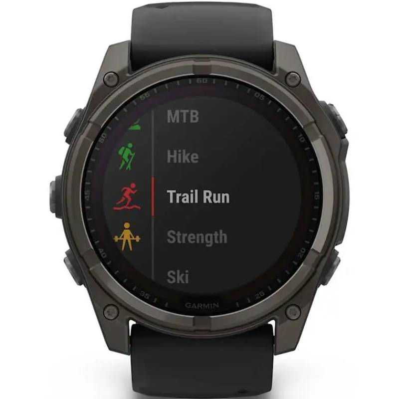 Зовнішній вигляд Смарт-годинник GARMIN Fenix 8 Solar 51mm Sapphire Carbon Grey DLC Titanium (010-02907-11)