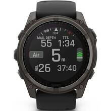 Смарт-годинник GARMIN Fenix 8 Solar 51mm Sapphire Carbon Grey DLC Titanium (010-02907-11)