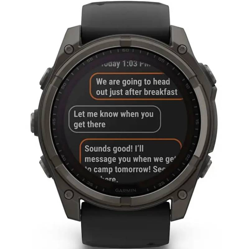 Зображення Смарт-годинник GARMIN Fenix 8 Solar 51mm Sapphire Carbon Grey DLC Titanium (010-02907-11)