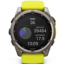 Смарт-годинник GARMIN Fenix 8 Solar 51mm Sapph Titan Yellow&Graph Sil Band (010-02907-21)