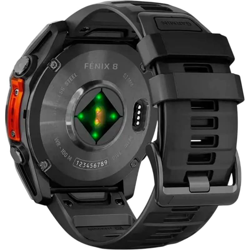 Зображення Смарт-годинник GARMIN Fenix 8 Amoled 51mm Slate Grey with Black Silicone Band (010-02905-00)