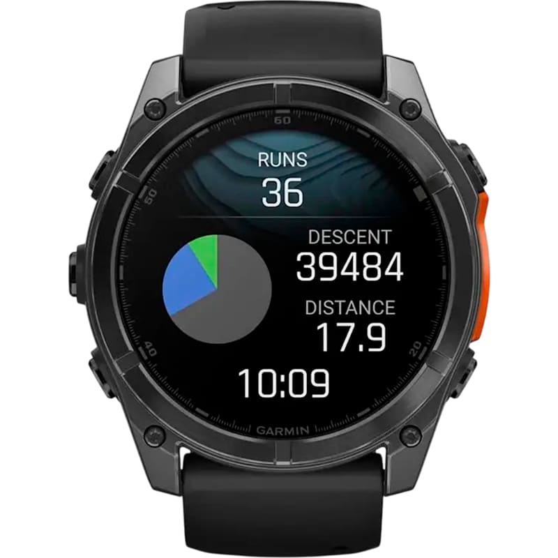 Фото Смарт-годинник GARMIN Fenix 8 Amoled 51mm Slate Grey with Black Silicone Band (010-02905-00)