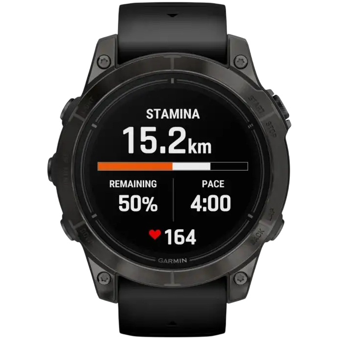 Зовнішній вигляд Смарт-годинник GARMIN Epix Pro Gen 2 Sapphire Edition 47 мм Carbon Grey DLC Titan Black Leather Band (010-02803-30)