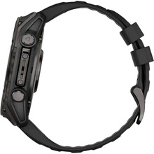 Смарт-годинник GARMIN Fenix 8 Amoled 51mm Sapphire Carbon Grey DLC with Black/Pebble Grey Silicone Band (010-02905-21)