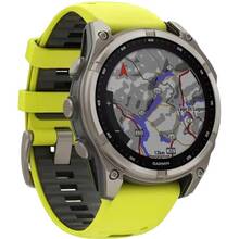 Смарт-годинник GARMIN Fenix 8 Solar 47mm Sapph Titan Yellow&Graph Sil Band (010-02906-21)