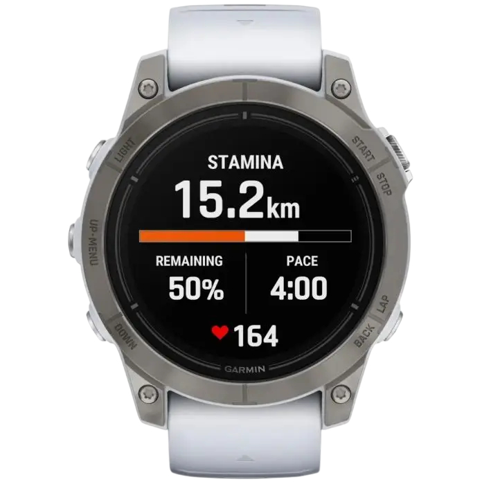 Зовнішній вигляд Смарт-годинник GARMIN Epix Pro Gen 2 Sapphire Edition 51 мм Titan Whitestone Band (010-02804-11)