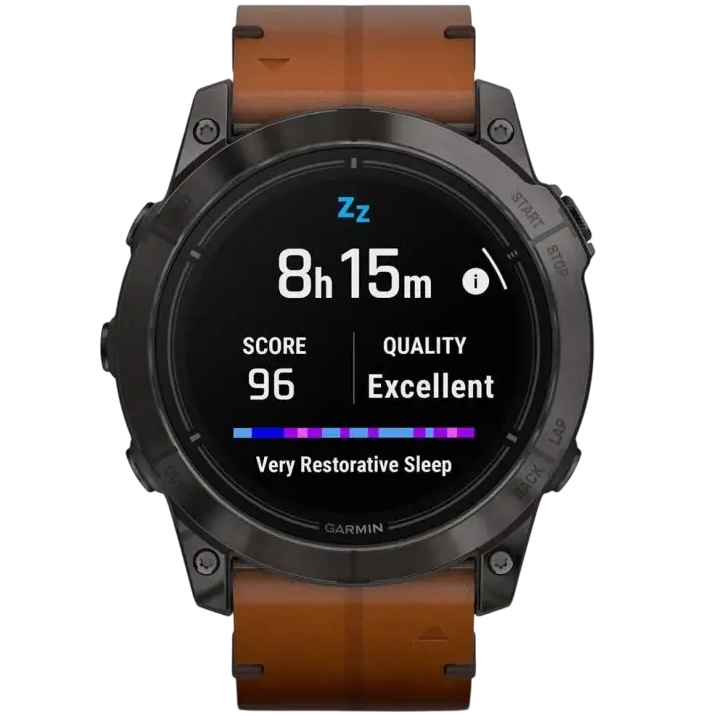 Фото Смарт-годинник GARMIN Epix Pro Gen 2 Sapphire Edition 51 мм Carbon Grey DLC Titan Chestnut Leather Band (010-02804-30)