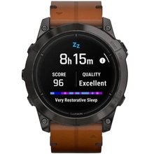Смарт-годинник GARMIN Epix Pro Gen 2 Sapphire Edition 51 мм Carbon Grey DLC Titan Chestnut Leather Band (010-02804-30)