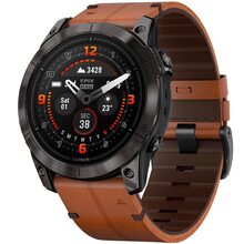 Смарт-годинник GARMIN Epix Pro Gen 2 Sapphire Edition 51 мм Carbon Grey DLC Titan Chestnut Leather Band (010-02804-30)