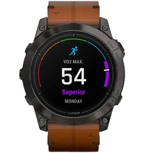 Смарт-годинник GARMIN Epix Pro Gen 2 Sapphire Edition 51 мм Carbon Grey DLC Titan Chestnut Leather Band (010-02804-30)