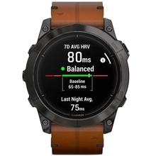 Смарт-годинник GARMIN Epix Pro Gen 2 Sapphire Edition 51 мм Carbon Grey DLC Titan Chestnut Leather Band (010-02804-30)