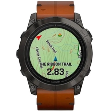 Смарт-годинник GARMIN Epix Pro Gen 2 Sapphire Edition 51 мм Carbon Grey DLC Titan Chestnut Leather Band (010-02804-30)