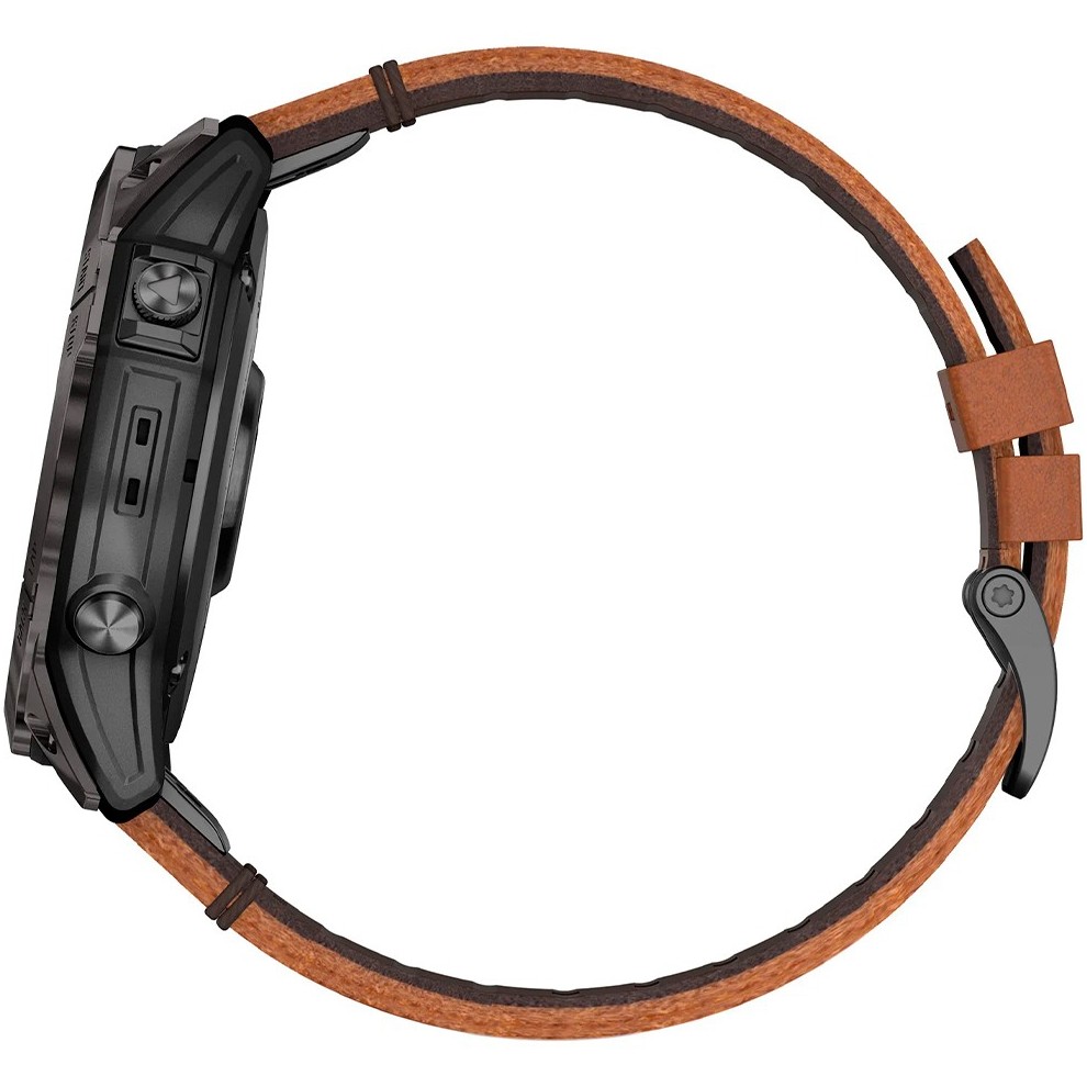 У Фокстрот Смарт-годинник GARMIN Epix Pro Gen 2 Sapphire Edition 51 мм Carbon Grey DLC Titan Chestnut Leather Band (010-02804-30)