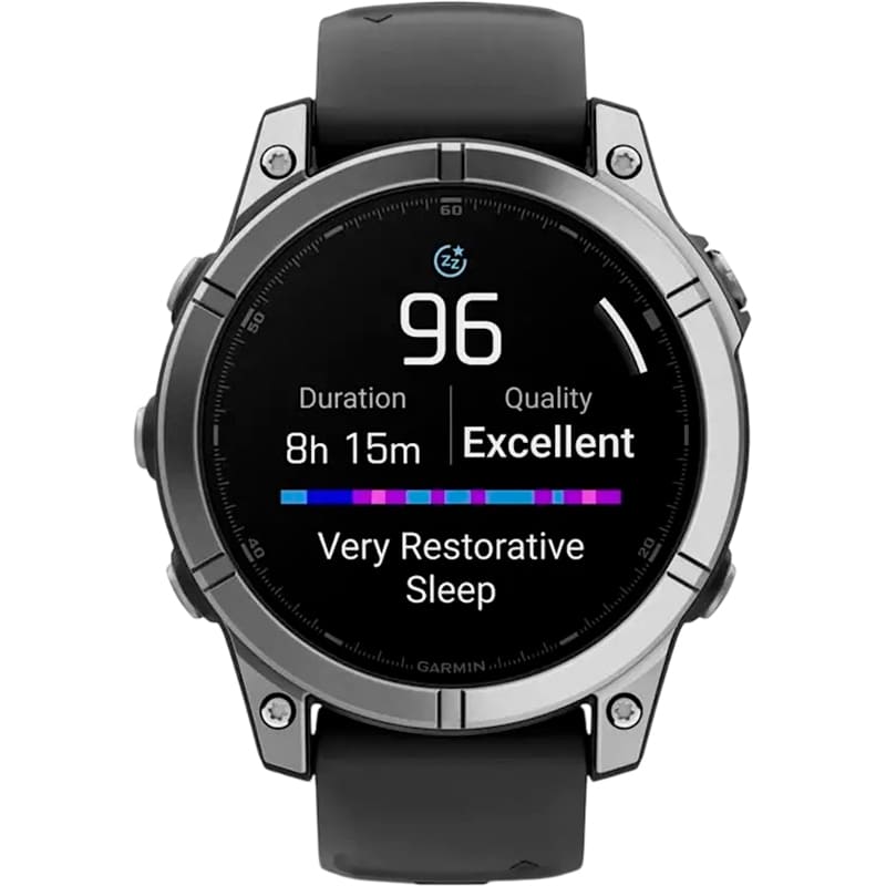 Смарт-годинник GARMIN Fenix E 47mm Stainless Steel with Black Silicone Band (010-03025-00) Операційна система інша